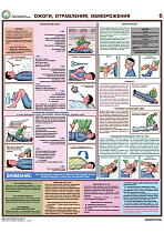 Информационный плакат Оказание первой помощи пострадавшим PS-OPMP-6 (лист №6) (420х600; Пленка самоклеящаяся ПВХ; )