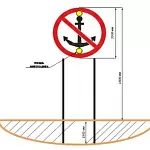 Знак «Якоря не бросать» — это судовой предупреждающий знак